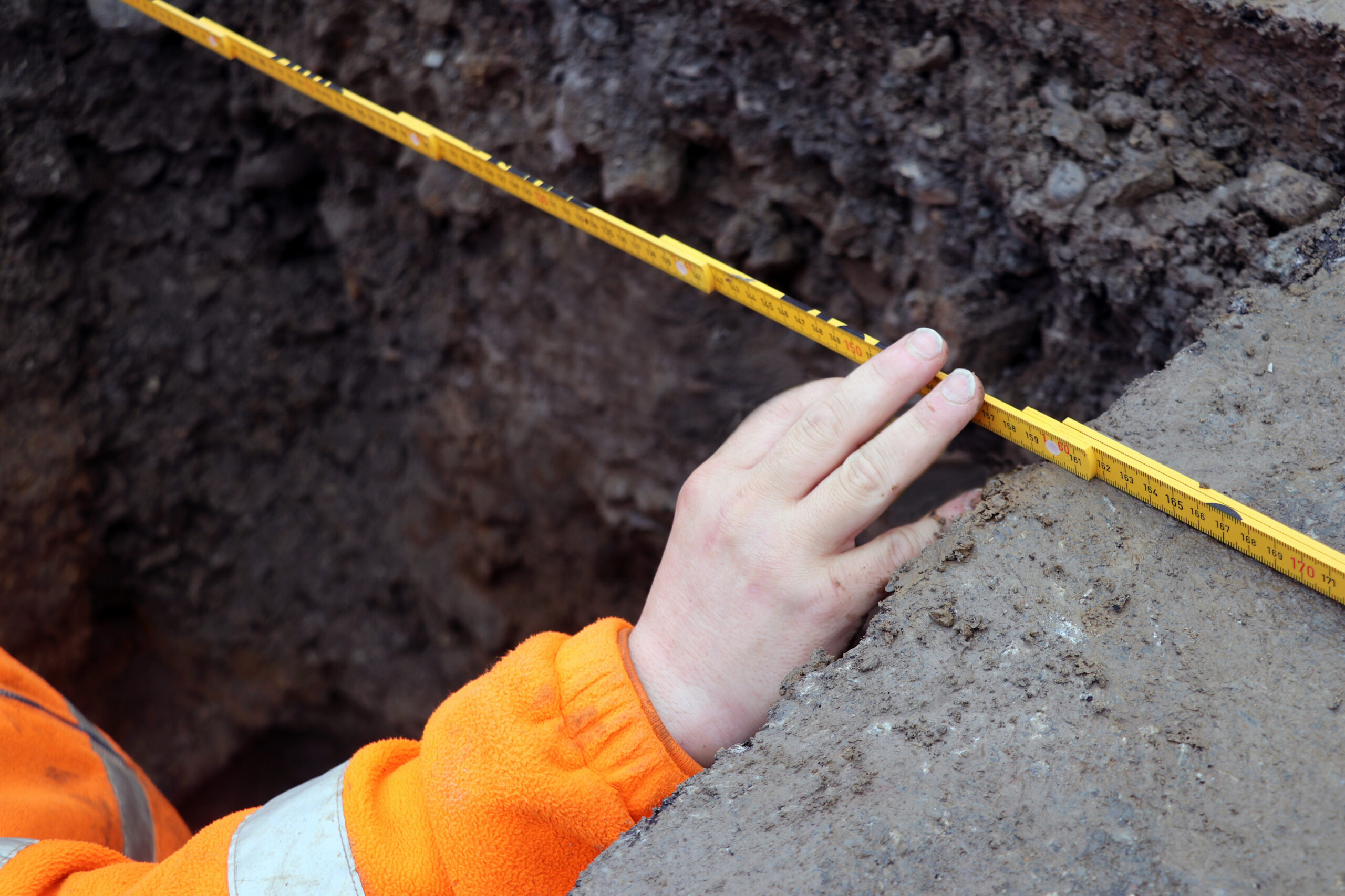 Messen auf der Baustelle